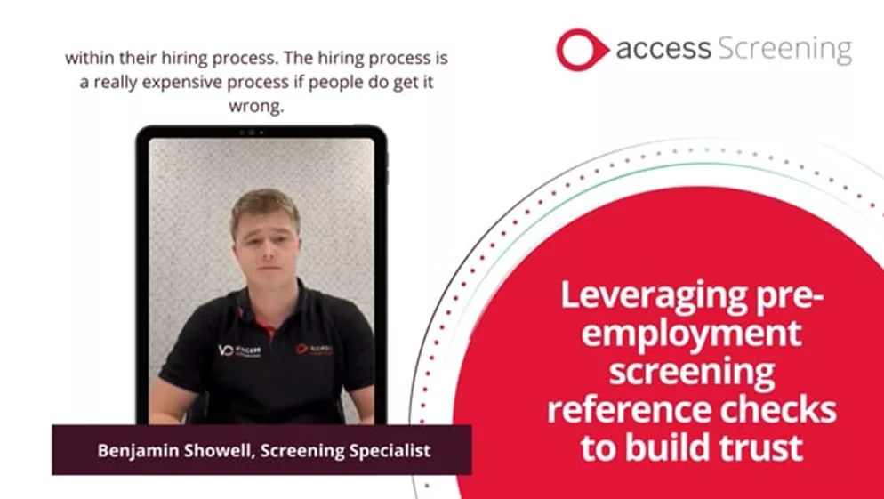 Leveraging pre-employment screening reference checks