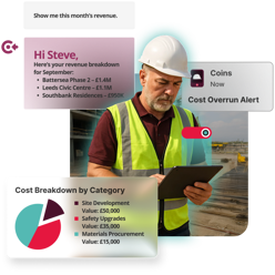 two construction workers using Access Coins Evo