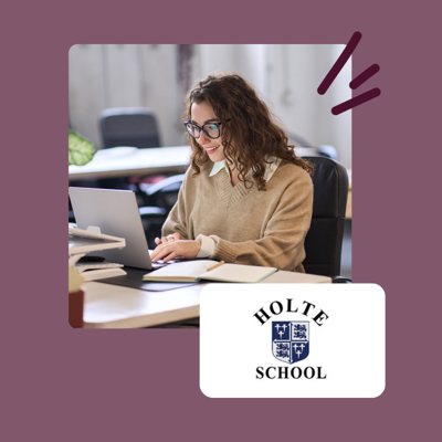 Woman in office on laptop