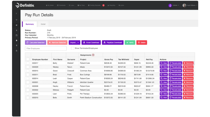 Definitiv - Payroll and Workforce Management Software