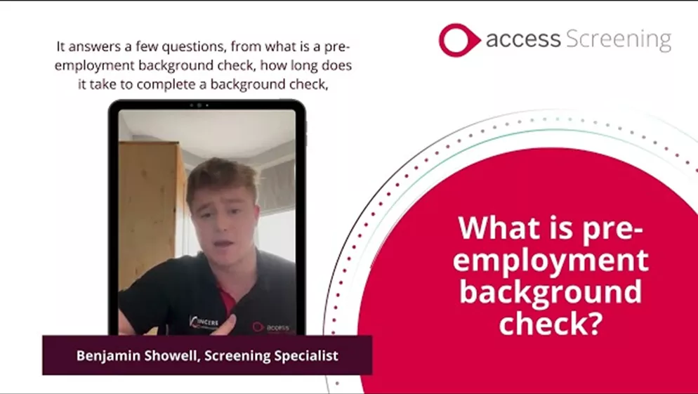 what is pre employment background check