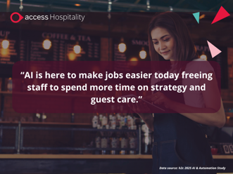 AI is here to make job easier today freeing staff to spend more time on strategy and guest care.
