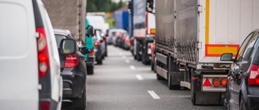 A road full of heavy traffic