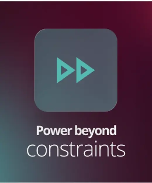 CaseMatters Evo graphic featuring dual‑triangle icon with the tagline Power beyond constraints