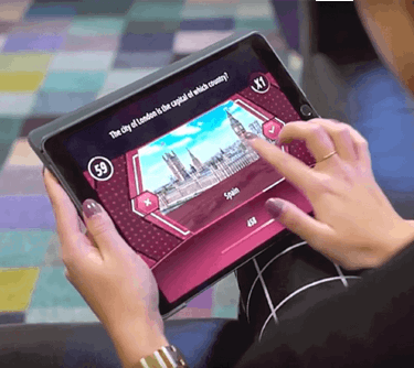 Screenshot of gamified learning app Gamebrain