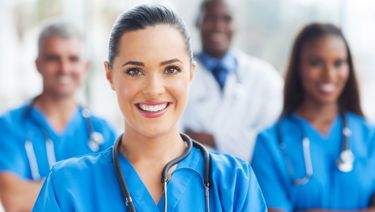 Female nurses smiling
