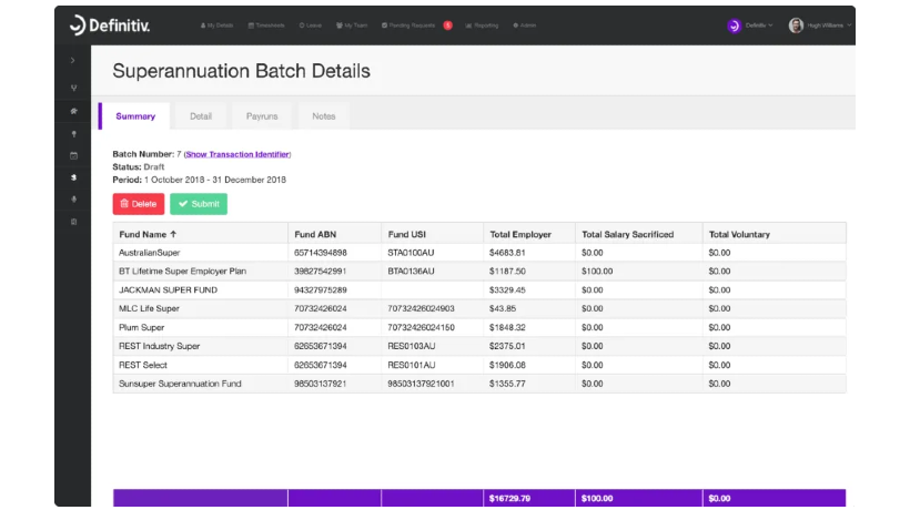 Definitiv - Payroll and Workforce Management Software
