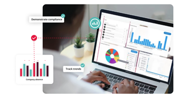Employee using absence management software