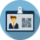 Icon illustrating identity verification and showing immediate ID checks completed through Incase