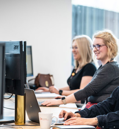 Access employees at computers