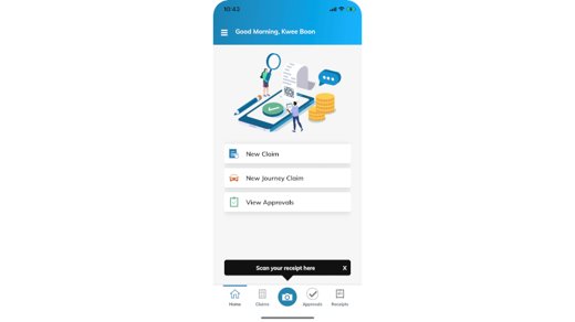 travel expense software on screen