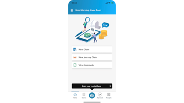 travel expense software on screen