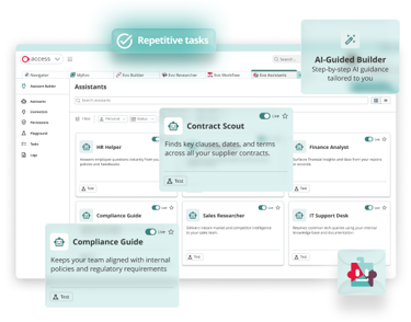Product screenshot of Access Evo Assistants