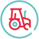 Plant And Equipment Tractor Icon Full Colour Sml Circle