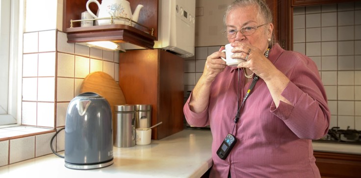 older telehealth device user