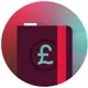 Legal accounts icon displaying a secure money bag symbol