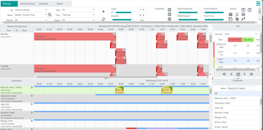 A screenshot of our planning system