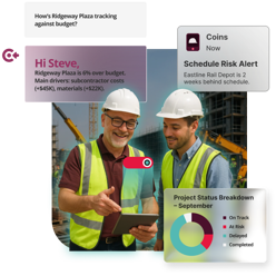 Project managers using Access Coins Evo