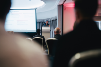 Angela Robertson presenting at Access Group's social care conference 2026