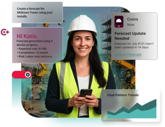 Project manager using Access Coins software