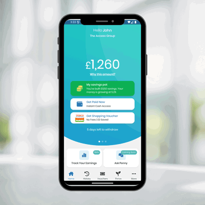 Phone app that shows financial data