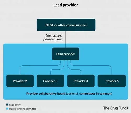 King's Fund graphic about lead providers in a collaborative.
