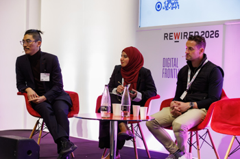 Dr Alexander T Deng and Zainab Qazi of the NHS Fellowship in Clinical AI, and Alexander Aubrey, Clinical Lead for Artificial Intelligence with HEI Wales.