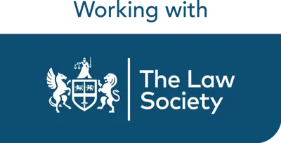 Legal software partner banner displaying the logo of The Law Society 