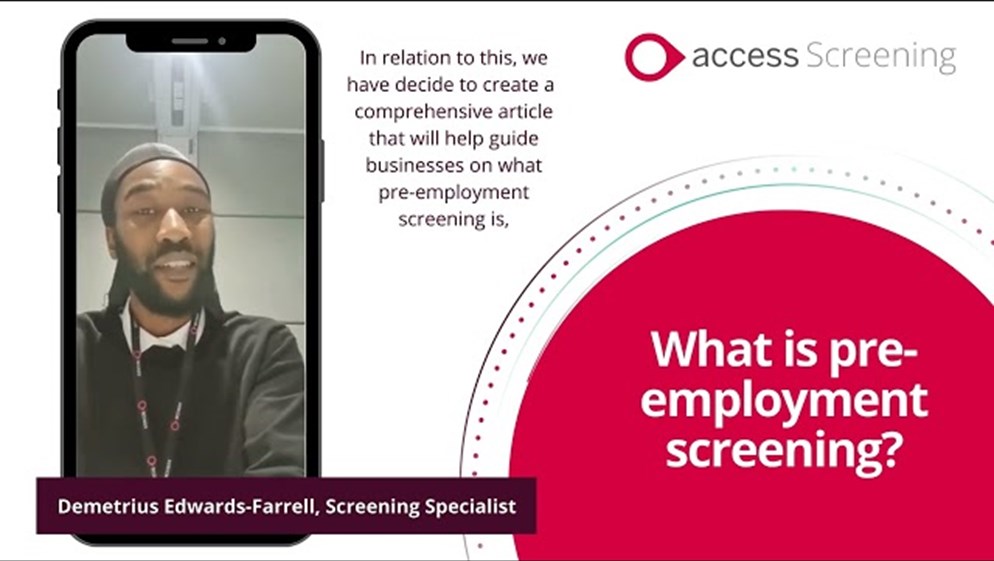 what is pre employment screening