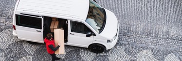 Man loading a delivery van