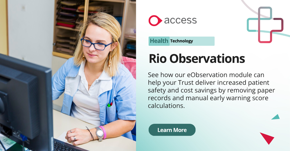An advert banner for the Access Rio Observations module.