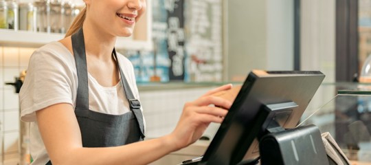 Waitress playing an order 