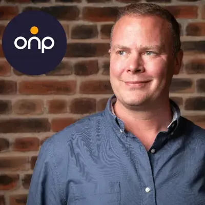 Testimonial section showing a photo of Andrew Taylor from O’Neill Patien