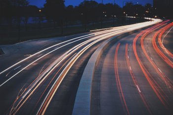 Image of motorway with cars passing by