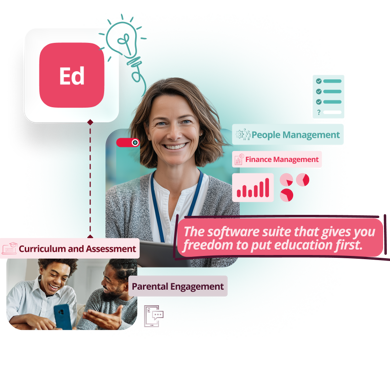 Education solutions featuring teacher