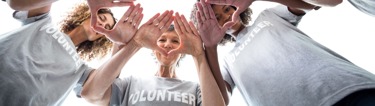 Image of volunteers at a charity event