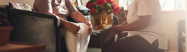 A patient receiving community care after hospital discharge.