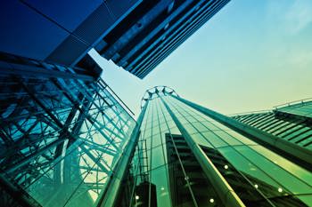 Skyscraper corporate building