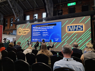 speakers on stage at nhsconfed 2025