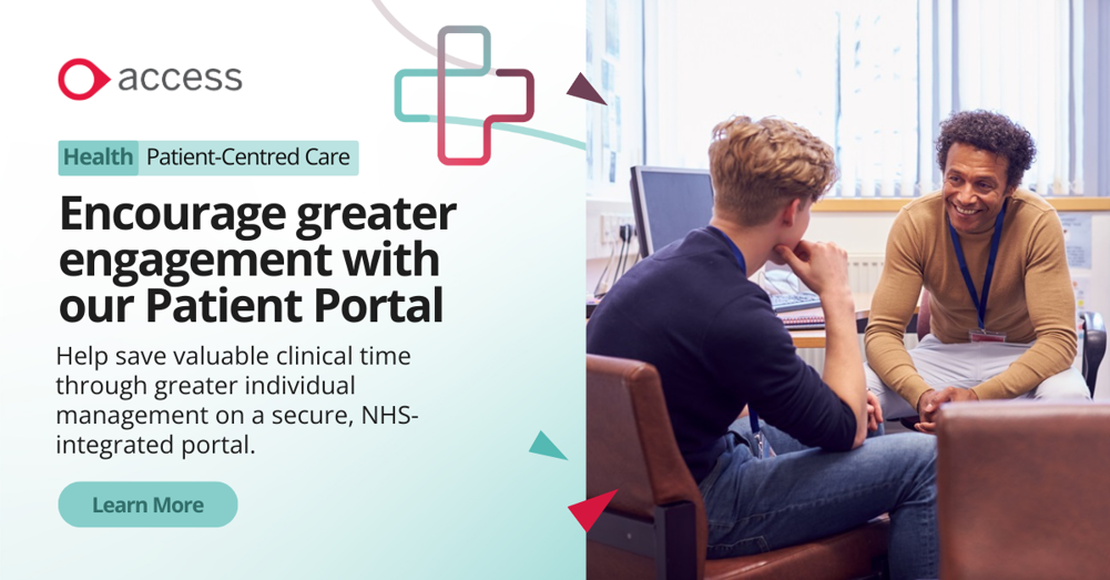 A promotional banner advertising our Access Patient Engagement Portal software.