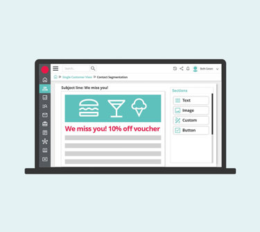 acteol se software showing personalised email campaigns