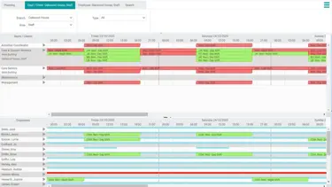 a screenshot of our scheduling software programme