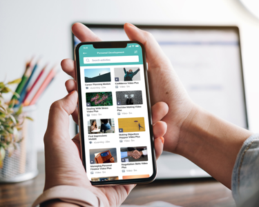Mobile app screenshot of market leading Access LMS