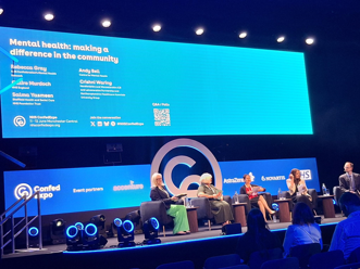 panelists discussing mental health at nhs confed expo 2025