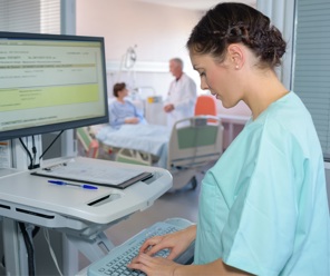 A clinician using a referral system.