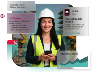 Woman using Access Coins on her phone