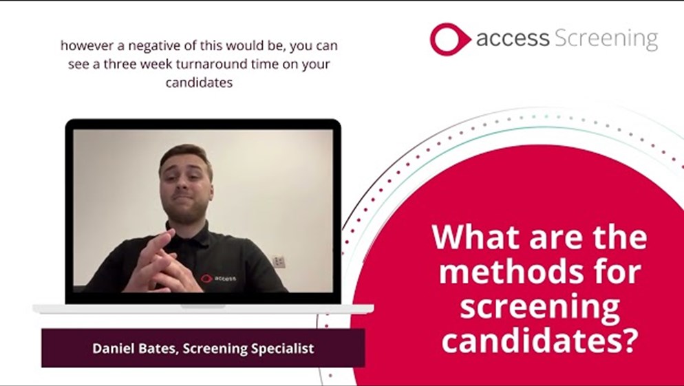 what are the methods for screening candidates