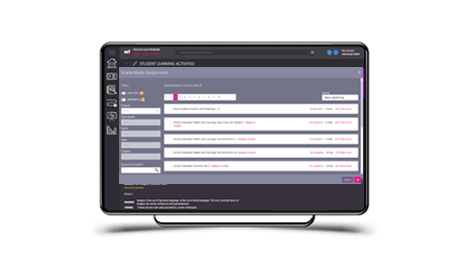 Education demand software on laptop