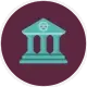 Conveyancing icon featuring a courthouse building symbol