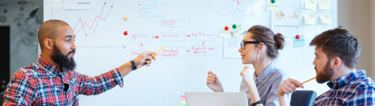 An accountant discusses KPI's to accounting team members.